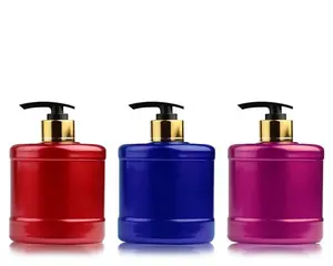 JS Empty factory cosmetic 500ml shower gel hook cute shampoo bottle plastic PET bottle with pump