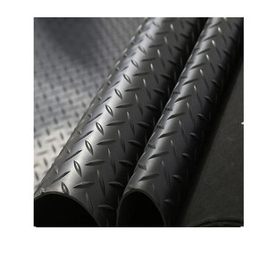 Tấm thảm trải sàn cao su hình lá liễu kim cương, màu đen, giá rẻ, chống trơn trượt, không độc hại, dùng cho xưởng, nhà để xe, ô tô - Product Image 1