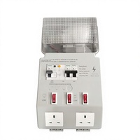 Disjoncteur de protection de circuit monopolaire à cinq ampères JINAO JA-RB003 IP54 220/230V avec boîtier de distribution ABS 2/3 prises