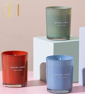 Prix d'usine C & H <span class=keywords><strong>bougie</strong></span> parfumée personnalisée avec cristal naturel décoration de la maison pot en verre de cire de soja personnalisé étiquette personnelle - Product Image 1