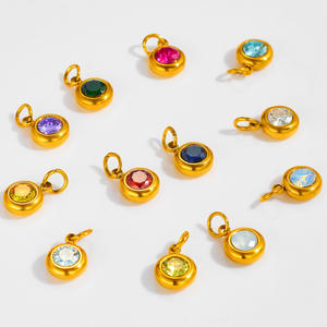 Colgante de circonia de acero inoxidable para E-139, Horóscopo de diciembre, piedra de nacimiento, color 5A, accesorios DIY - Product Image 2