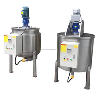 DZJX Réservoir de mélange et d'émulsification en acier inoxydable de 500 litres avec agitateur, fond conique, pour lavage des mains, shampoing et carburant
