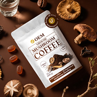 Café instantané aux champignons avec Crinière de lion, Cordyceps et Reishi, soutient le système immunitaire et la clarté mentale