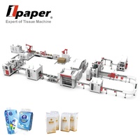 Onepaper Tam Otomatik Alt Çekmeli Yüz Mendili Dönüştürme Makinesi Hattı Yüksek Verimli 4-6 Ton/gün 380V Kağıt Kutu Yumuşak Poşet