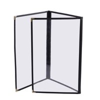 Faux cuir Triple 8.5 "x 14" clair Restaurant Menu couverture support personnalisé Menu dossier