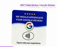 En stock : Autocollant de table en acrylique NFC et carte de commande de table avec carte RFID passive haute fréquence Tap-to-Scan pour paiement et adhésion
