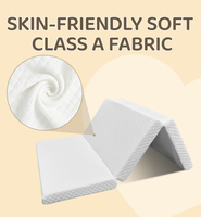 Matelas en mousse à mémoire de forme pliable avec housse lavable en machine, matelas pliant portable pour salon et chambre de bébé