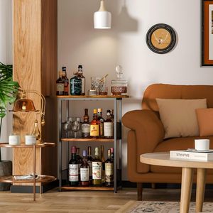 Estante para Whisky Ironwood, Mueble Bar Mini, Mueble para Vinos de Diseño Industrial, Bar Doméstico Resistente - Product Image 2