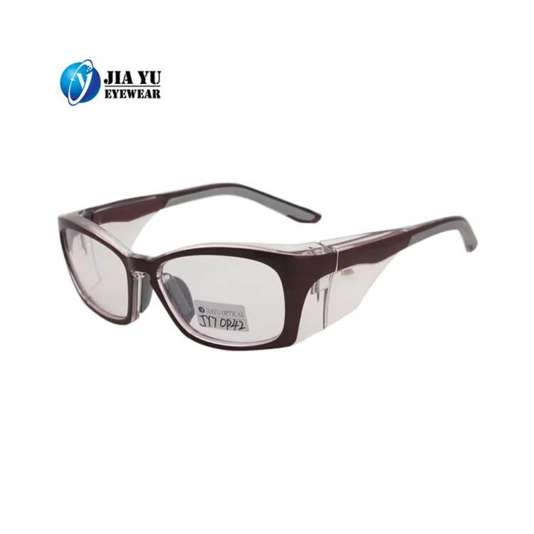 custom color big frame double injection rubber arms anti dust side boards protective safety myopia glasses