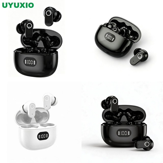 In Ear Wireless Earbuds Ear Bud Headset Music Headphones Deep Bass Charging Case Bluetooth 5.4 Touch Control for Daily Use