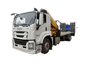1. Grúa gigante Suzuki 4x2, grúa de camión con pluma plegable de 16 toneladas, grúa de camión de plataforma plana, multipropósito, puede transportar excavadoras. - Product Image 1