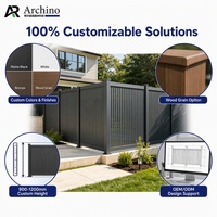Clôture en aluminium 6063 T5 personnalisée, écran de sécurité, séparateur de jardin décoratif, enclos paysager durable, directement de l'usine