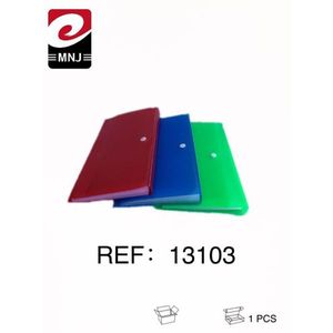 Plastic Ticket Pouch Folder 13103 Red Blue Green Colorful Office Organizer Storage Case - Product Image 3