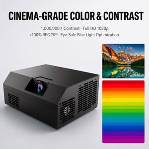 Projecteur dôme grand format pour cinéma vidéo, 8000 lumens ANSI, LCD numérique, planétarium 3D, objectif fisheye 360 degrés - Product Image 3