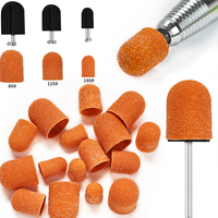 Pédicure soins polissage bloc de sable pied cuticule enlever outil plastique Nail Art perceuse bouchons de ponçage