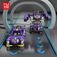 Set Mainan Edukatif Robot & Mobil Transformer yang Dapat Berubah Bentuk, Terbuat dari Plastik ABS, untuk Anak Usia 5 hingga 7 Tahun, Mainan DIY