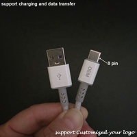 Gran stock Eco amigable viajar redondo grueso IOS carga única USB a cables de alimentación de 8 pines
