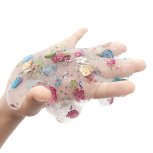 Kit de fabrication de slime cristallin et moelleux DIY pour enfants avec activateur de paillettes et breloques en cristal - Product Image 6