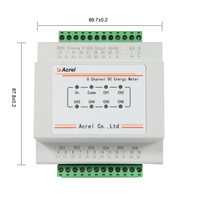 Medidor de Energía CC para Estación Base Acrel AMC16-DETT/AI de 6 Circuitos, Múltiples Canales, Entrada de -48V, Salida Analógica de 4-20mA, RS485