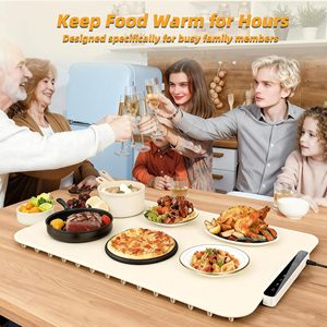 Plaque chauffante portable carrée en silicone souple, pliable, pour la maison, avec température réglable, tapis isolant alimentaire flexible et plus fin - Product Image 1