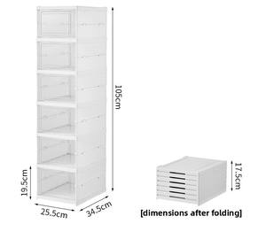 SilverJet Porte-chaussures révolutionnaire en plastique pliable avec design empilable pour une organisation sans effort des chaussures - Product Image 4