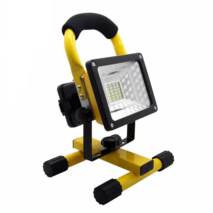 30W Portable LED Rechargeable Flood Light With Mobile Phone Charging Camping Floodlight IP65 Waterproof Working Light Daylight