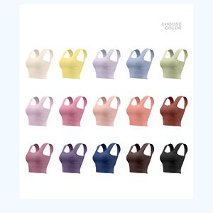 Sujetador deportivo transpirable <span class=keywords><strong>de</strong></span> yoga con copas fijas y soporte alto para mujer, con espalda cruzada, ideal para entrenamiento y fitness - Proveedor mayorista - Product Image 2