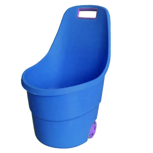 Chariot à roulettes rond en plastique portable pour jardin, seau à feuilles et déchets portable pour cour - Product Image 2