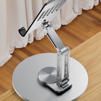 Support de téléphone de bureau rotatif à 360° en métal, réglable en hauteur, en aluminium, pour iPhone, iPad, tablette - Prix usine