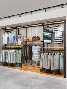 Netflix Live Hanging Rack Display Rack On The Wall Display Rack High-end Men's Clothing Store Shelves