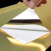 Autocollants personnalisés en gros, papier autocollant en vinyle doré imprimable A4, métallique pour imprimante jet d'encre