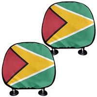 Ensemble de 2 protections universelles pour appuie-tête à motif de drapeau, housse d'appuie-tête de voiture en polyester léger pour la décoration intérieure de voiture et de camion