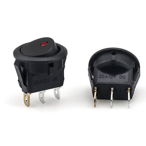 KCD2 Round Rocker <b>Switch</b> With Led Cat's Eye <b>Light</b> <b>12V</b> 24V 220V Blue For Auto Retrofit Upgrade - Product Image 4