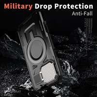 Coque de téléphone antichoc en alliage de zinc avec support d'objectif pour iPhone Air 17 Pro Max 16 Plus 15 14 13 Samsung S26 Ultra S25 FE S24