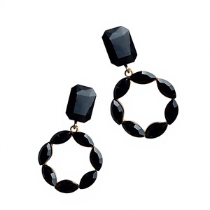 Nouvelles boucles d'oreilles en résine colorée vintage, design tendance, forme irrégulière, de qualité supérieure, pour femmes et filles. - Product Image 5