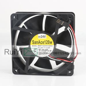 Ventilateur de refroidissement Sanyo 5V 12V 48V DC 24V 0.32A AC EC 12038 120X120X38MM 12CM Fanuc Servo Double roulement à billes Trois fils 9WF1224H1D03 - Product Image 2