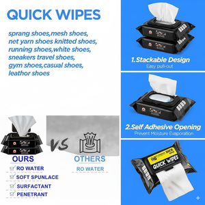 New Design Wholesale Travel Shoe Care Sneaker Wipes for Cleaning Shoes Wipes - Product Image 3