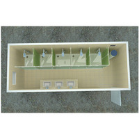 Kit modulaire moderne pour maison conteneur Unité de salle de bain publique extérieure portable avec douche et toilettes pour immeuble de bureaux et camping