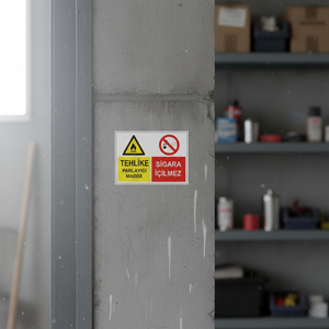 Home Decorative PVC <b>Vinyl</b> Sticker Flammable Area Warning - Product Image 3