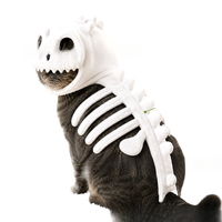 Costume de dinosaure lumineux pour animaux de compagnie, tenue de cosplay mignonne, accessoire photo pour fête d'Halloween, décoration pour petits animaux