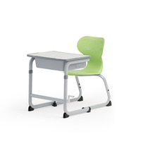 Meubles et équipements de classe pour l'école préscolaire, ensemble bureau et chaise individuels réglables en hauteur pour un seul élève
