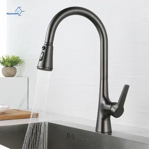 Aquacubic CUPC Health Pull Out Spray Head Mixer Tap Brass Pull Down Kitchen Faucet