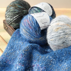 Filato Tinto Stellato Nm 0.3, Spessore Medio Retrò con Piccole Stelle Scintillanti, per Lavorazione Artigianale Fai da Te, Coperte Lavorate <span class=keywords><strong>a</strong></span> Maglia e Uncinetto - Product Image 4