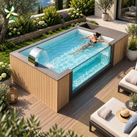 Piscine hors sol en fibre de verre, jacuzzi extérieur à installation rapide, coque moulée d'une seule pièce, directement de l'usine
