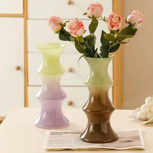 Jarrón de cristal con forma de bambú para decoraciones de mesa de flores frescas hidropónicas - Product Image 3