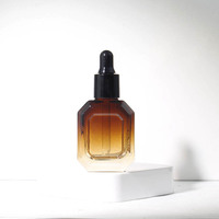 Flacon compte-gouttes en verre haut de gamme de 10 ml avec tête en caoutchouc, flacon vide en verre haut de gamme pour huile essentielle et liquide concentré