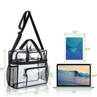 Sac de sport en PVC personnalisé avec logo, simple et tendance, bandoulière pour la gym, le sport, les voyages quotidiens, sacs transparents pour la nuit
