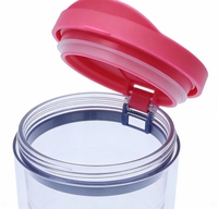 Gobelet de voyage transparent de 16 oz avec revêtement en silicone et couvercle à pression pour les voyages – En stock