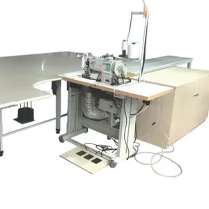 Mesin jahit taping tepi untuk selimut selimut mesin jahit stitch tunggal dengan mesin jahit pemotongan otomatis