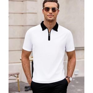 Polo de Golf Personalizado para Hombre, de Secado Rápido, con Cierre, Manga Corta, Color Blanco, Talla M - Product Image 2